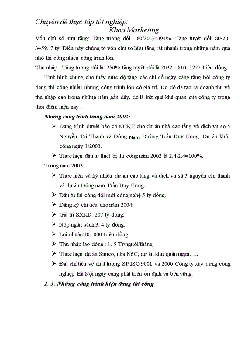 image for page Kết quả hoạt động sản xuất kinh doanh và thực trạng tổ chức thu thập thông tin Nghiên cứu khách hàng của công ty xây dựng công nghiệp HN 1