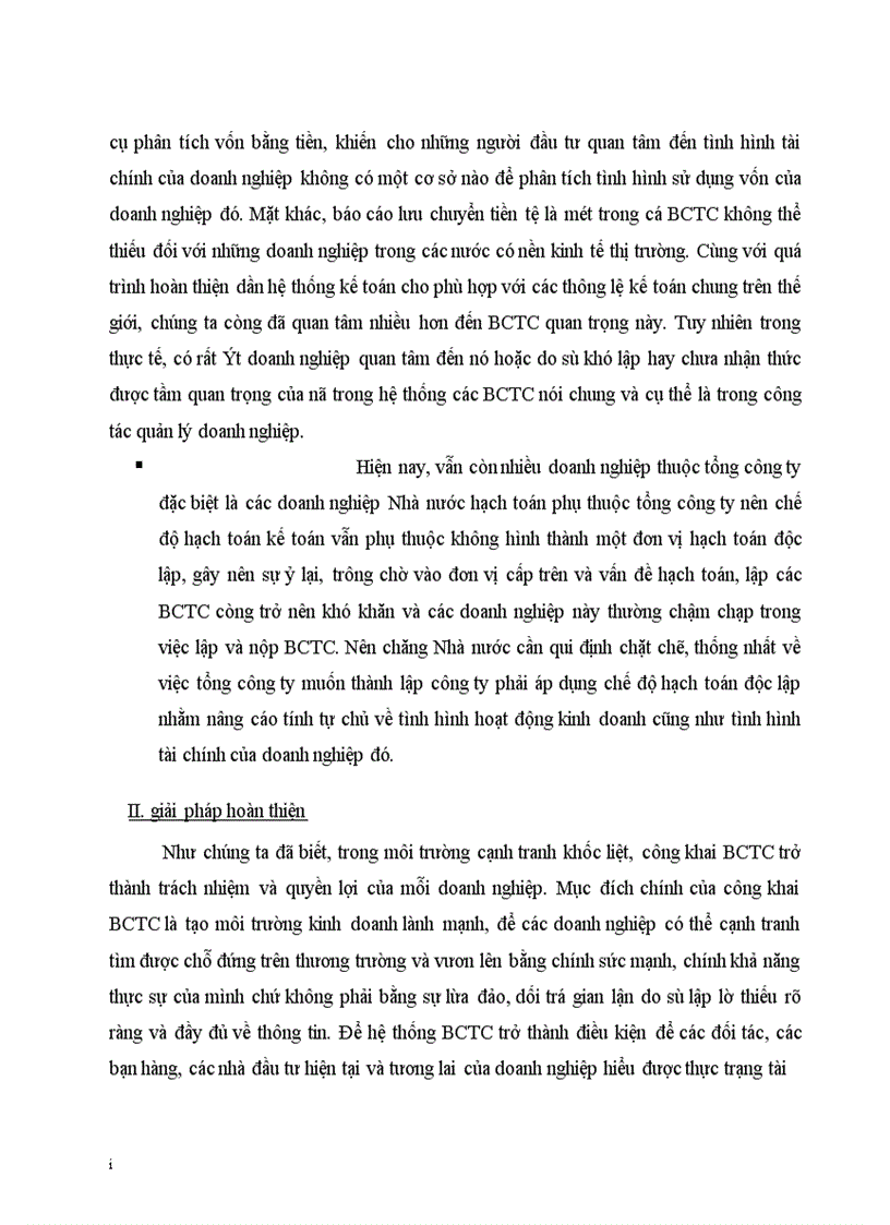 image for page Một số giải pháp hoàn thiện việc lập và phân tích Báo cáo tài chính trong các doanh nghiệp