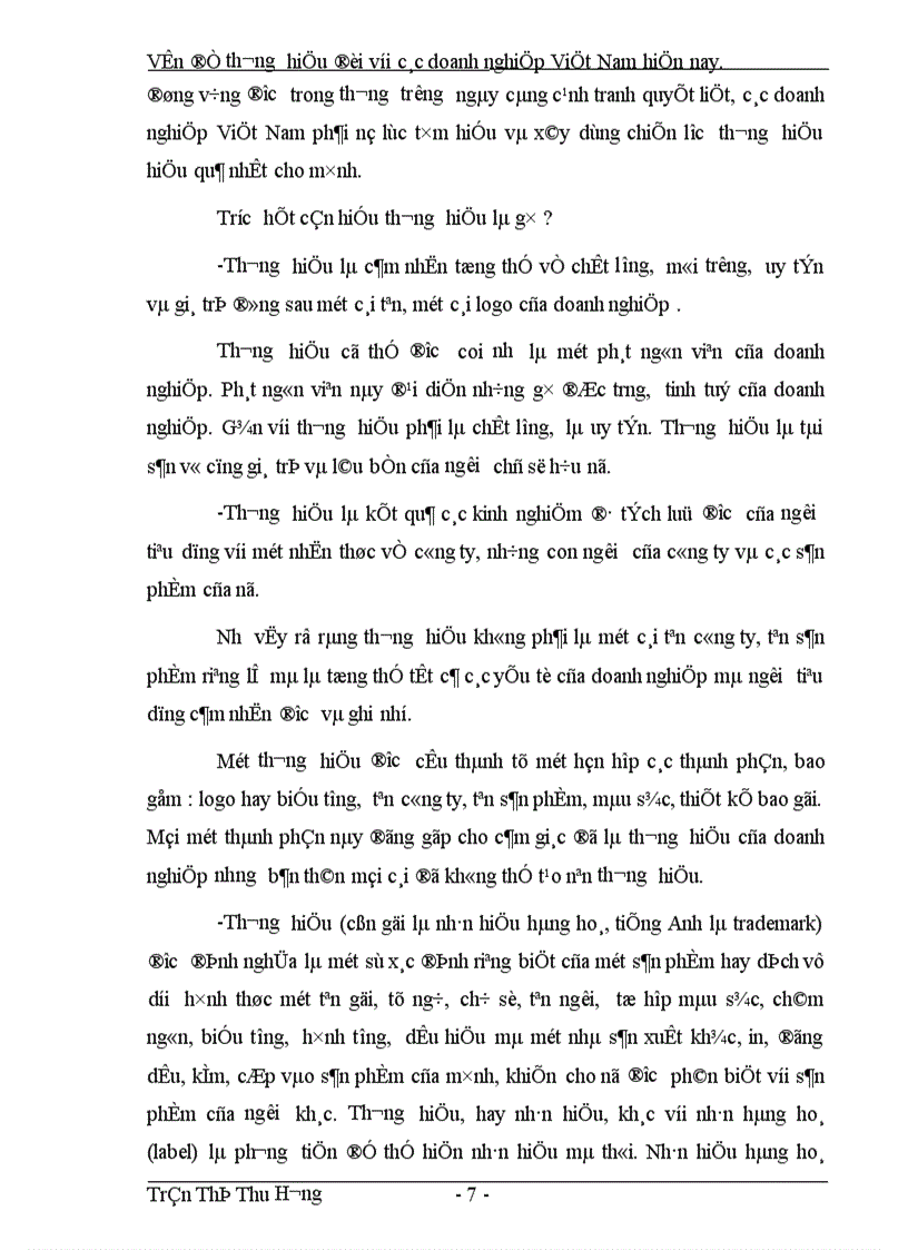 image for page Vấn đề thương hiệu đối với các doanh nghiệp Việt Nam hiện nay 1
