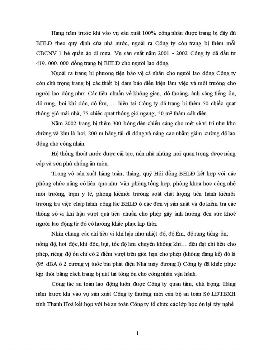 image for page thực trạng công tác BHLĐ tại công ty và mạnh dạn đề suất một số biện pháp giải pháp ATLĐ VSLĐ tại công ty