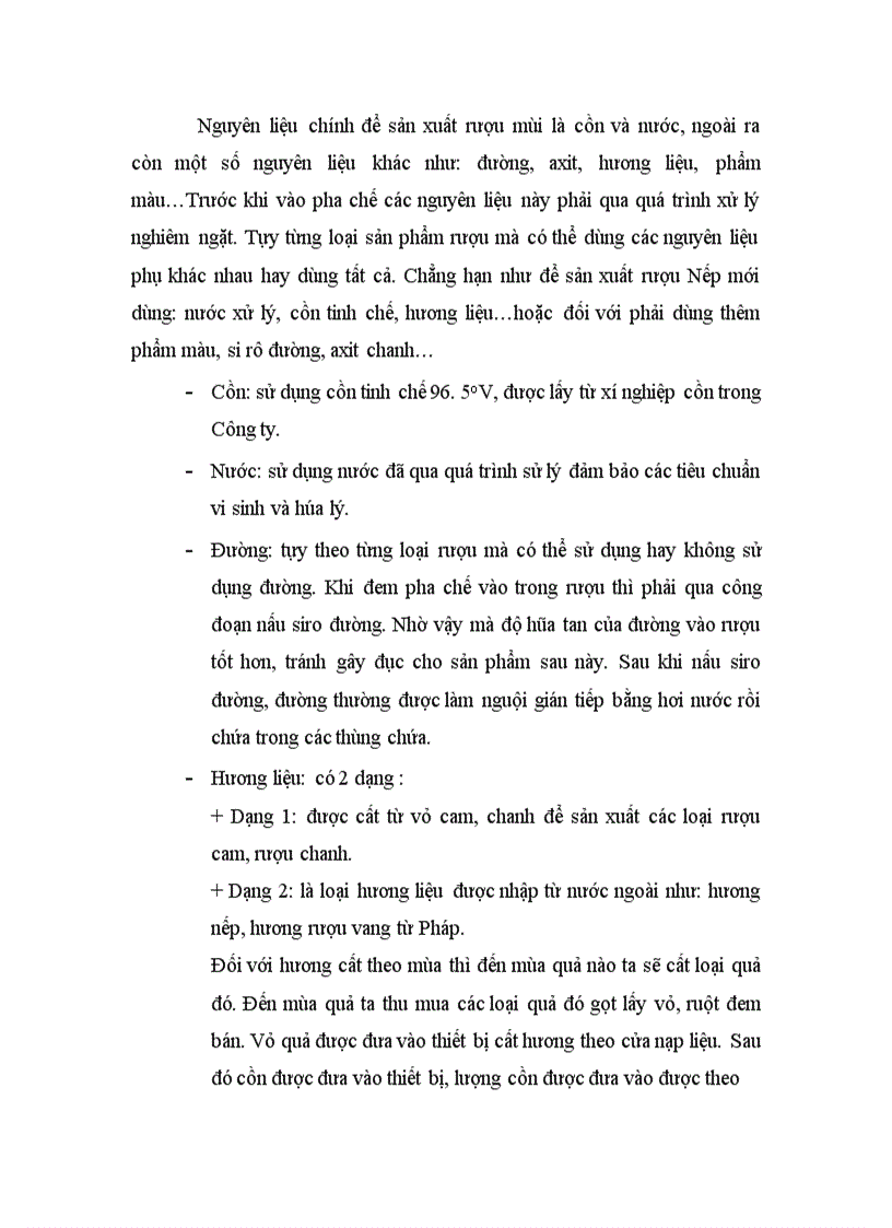 image for page Quy trình công nghệ sản xúât của công ty Công ty rượu Hà Nội