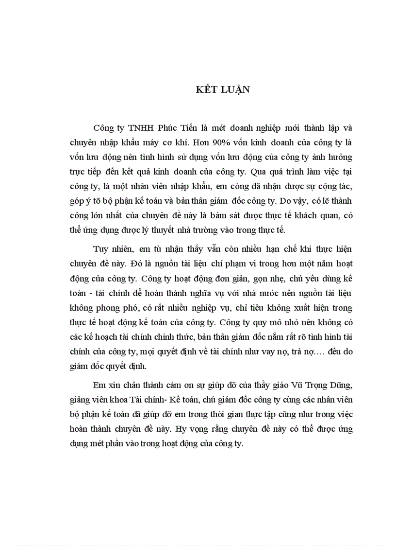 image for page Vốn lưu động và các biên pháp nâng cao hiệu quả sử dụng vốn lưu động tại công ty TNHH Phúc Tiến 1