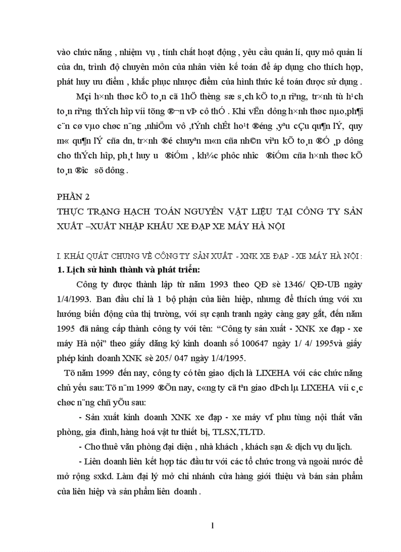 image for page Hạch toán nguyên vật liệu ở công ty sản xuất xuất nhập khâủ xe đạp xe máy Hà nội 1