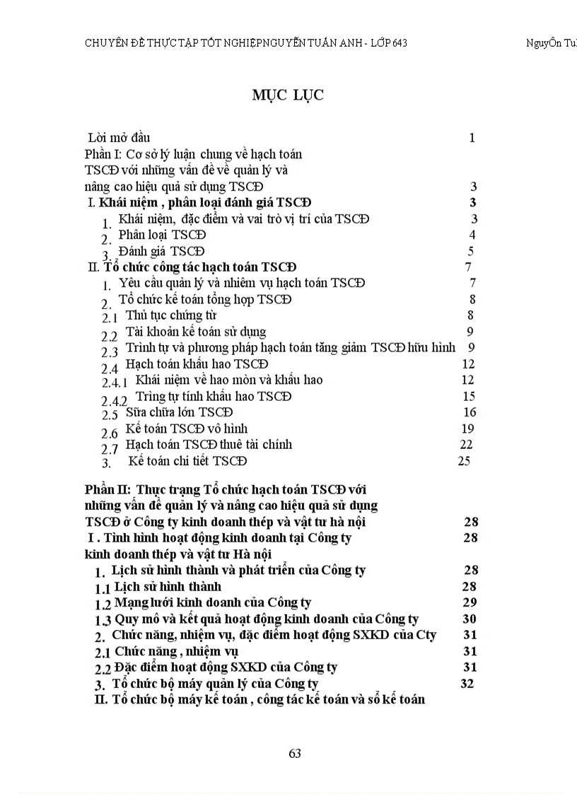 image for page Tổ chức quản lý và hạch toán TSCĐ nhằm nâng cao hiệu quả sử dụng TSCĐ ở công ty kinh doanh thép và vật tư Hà nội
