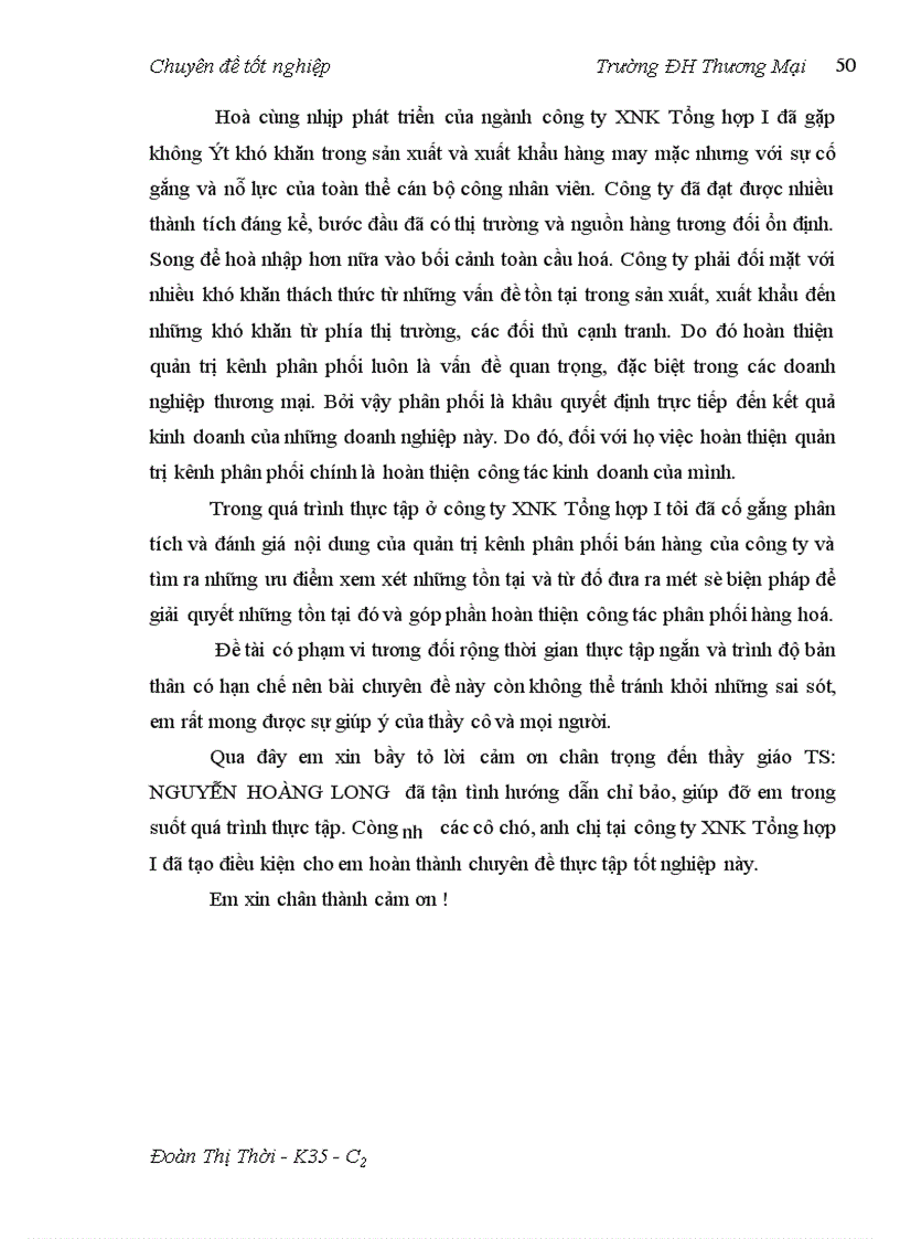 image for page Hoàn thiện quản trị kênh phân phối mặt hàng may mặc xuất khẩu tại công ty XNK Tổng hợp I 1