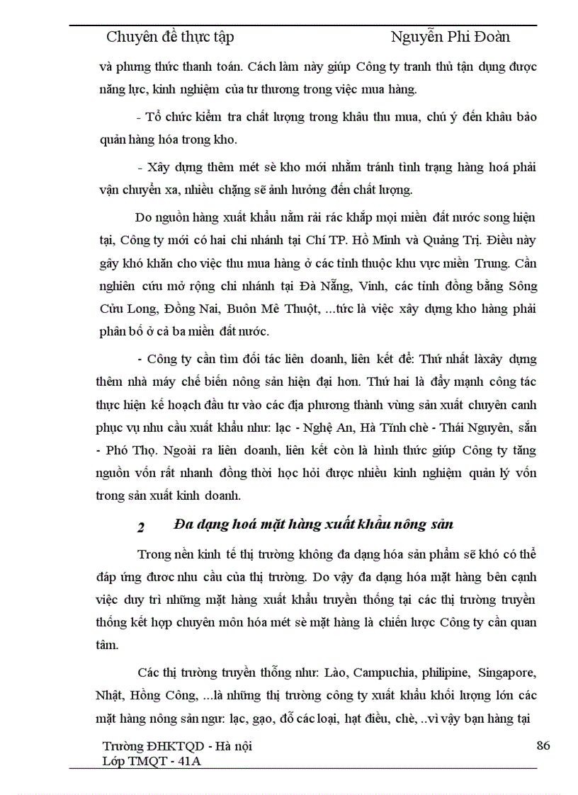 image for page Phương hướng và một số giải pháp đẩy mạnh xuất khẩu mặt hàng nông sản tại Công ty VILEXIM 1