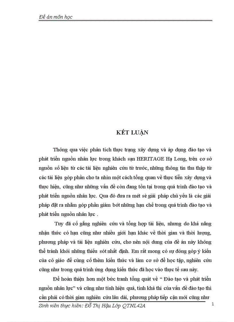 image for page Hoàn thiện công tác đào tạo và phát triển nguồn nhân lực tại khách sạn HERTAGE Hạ Long