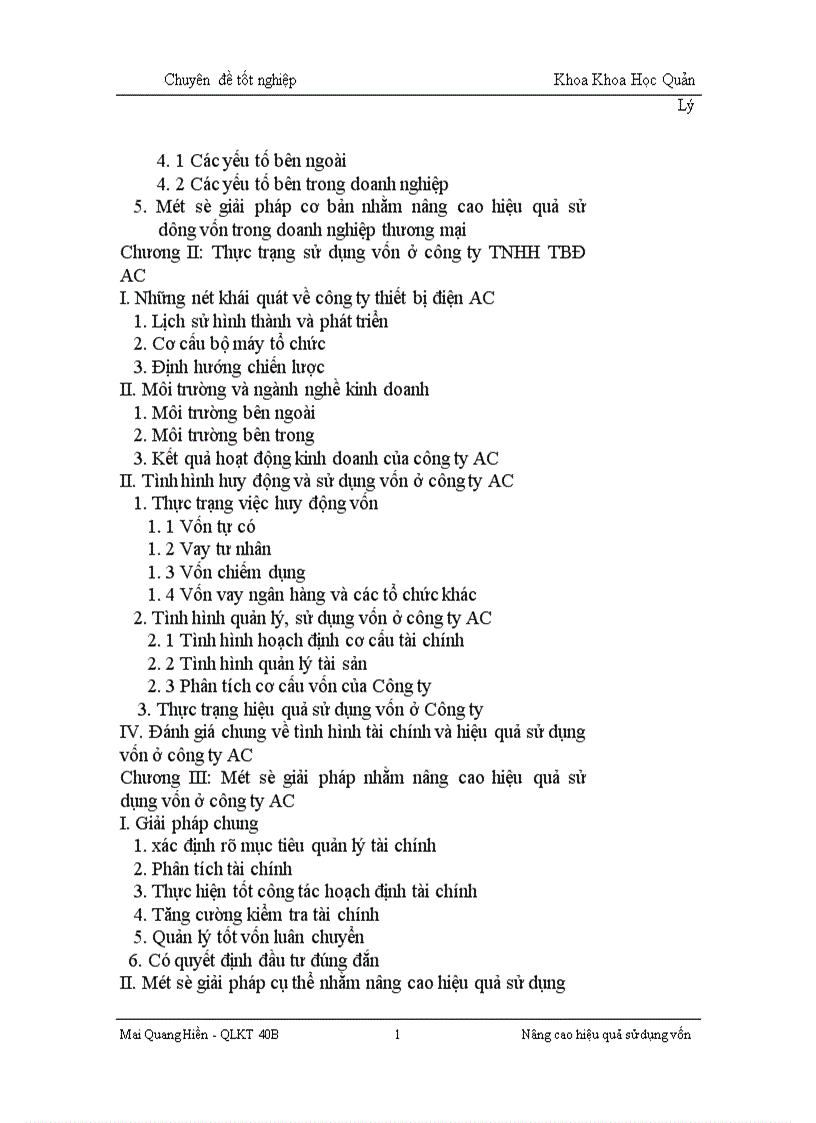 image for page Một số giải pháp nâng cao hiệu quả huy động và sử dụng vốn ở công ty TNHH thiết bị điện AC