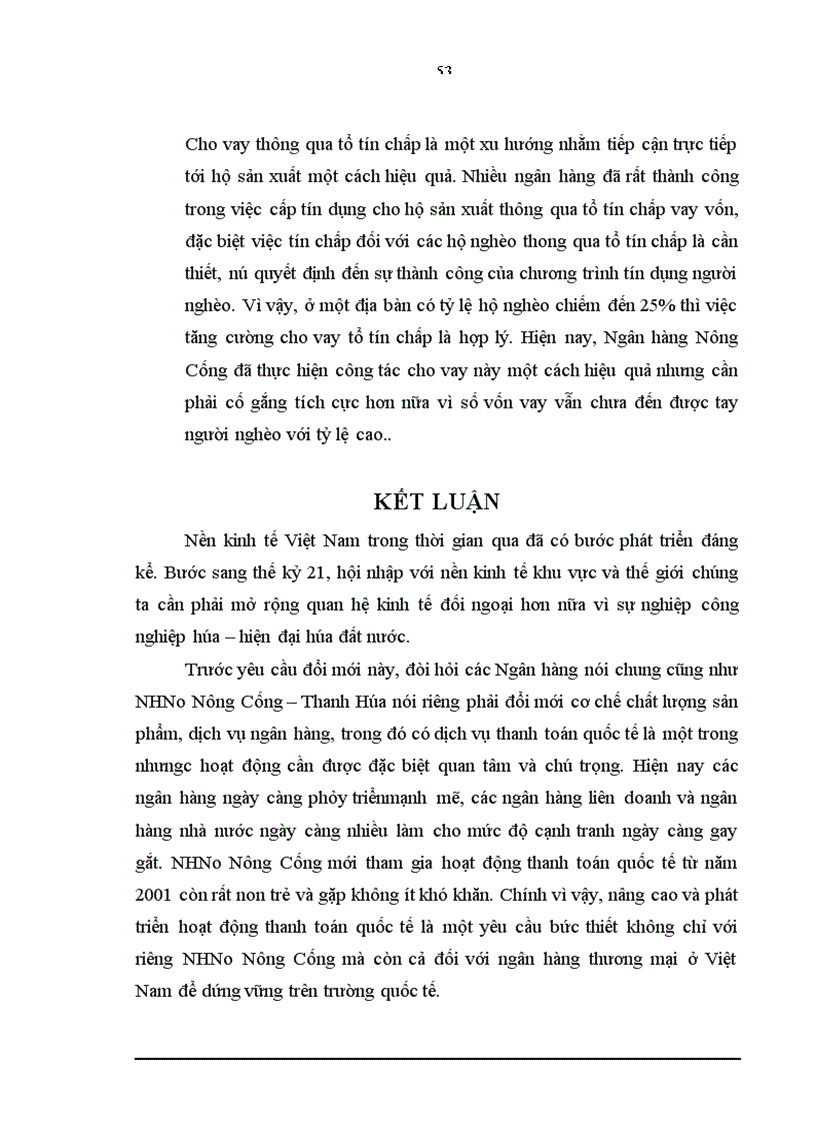 image for page Giải pháp nhằm nâng cao hiệu quả của hoạt động thanh toán quốc tế tại ngân hàng nông nghiệp và phát triển nông thôn tỉnh Thanh Hoá chi nhánh Nông Cống
