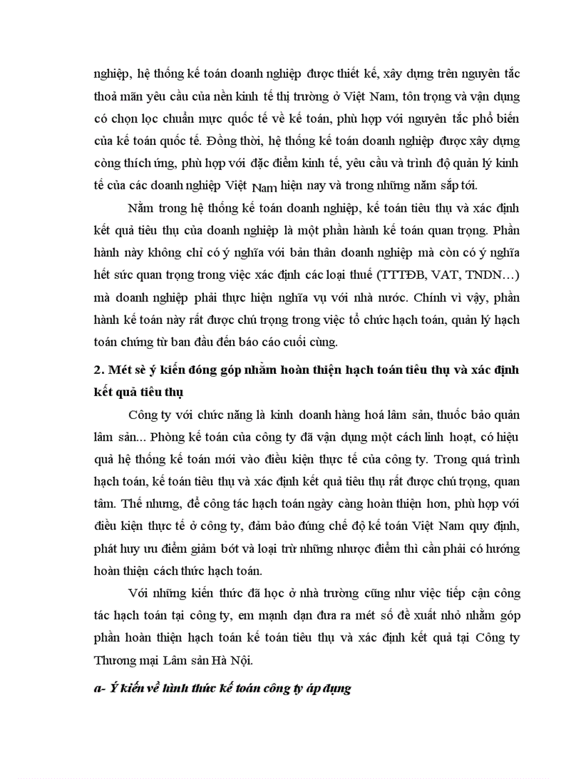 image for page Hoàn thiện hạch toán tiêu thụ hàng hoá và xác định kết quả tiêu thụ tại Công ty Thương mại Lâm sản Hà Nội 1