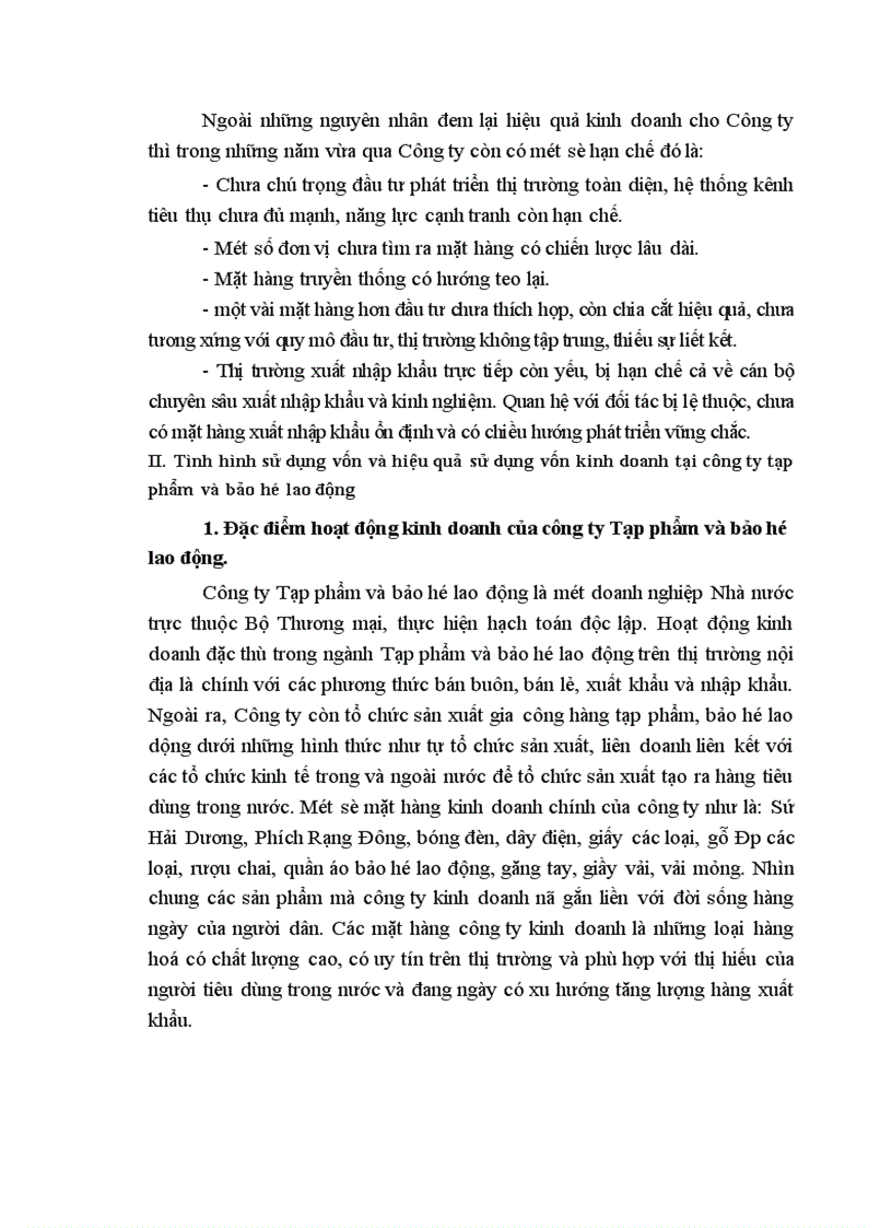 image for page Một số biện pháp nâng cao hiệu quả sử dụng vốn kinh doanh tại Công ty Tạp phẩm và bảo hộ lao động 1