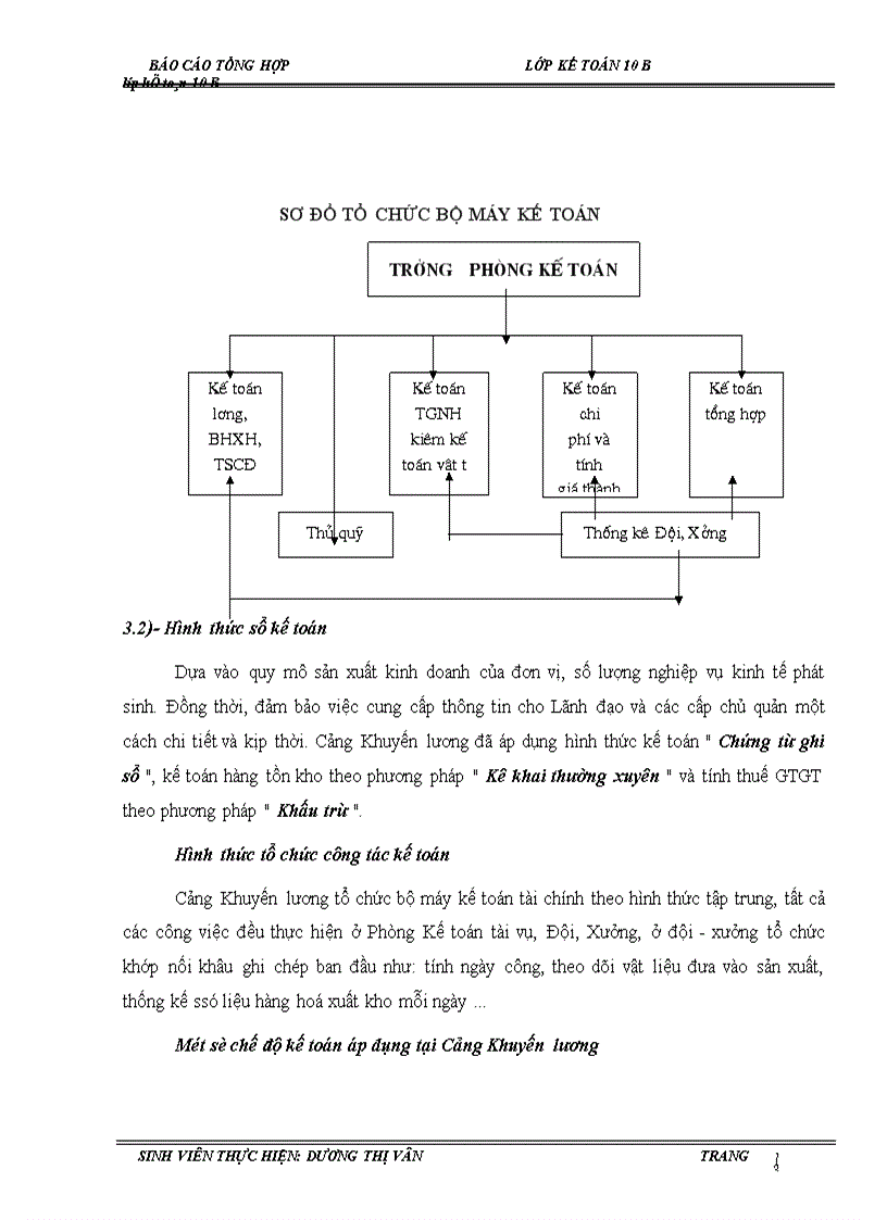 image for page Báo cáo tổng hợp kế toán tại Cảng Khuyến Lương