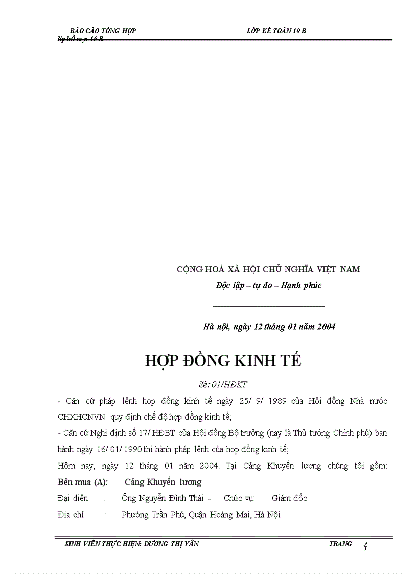 image for page Báo cáo tổng hợp kế toán tại Cảng Khuyến Lương