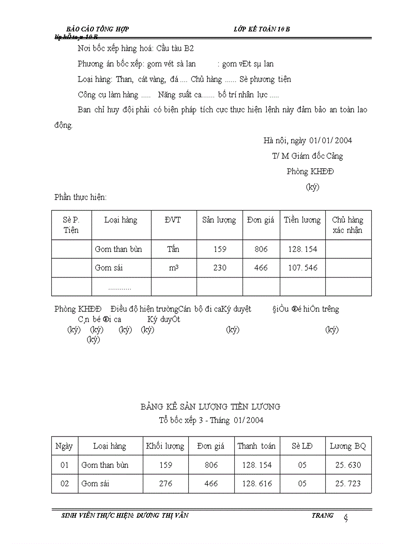 image for page Báo cáo tổng hợp kế toán tại Cảng Khuyến Lương