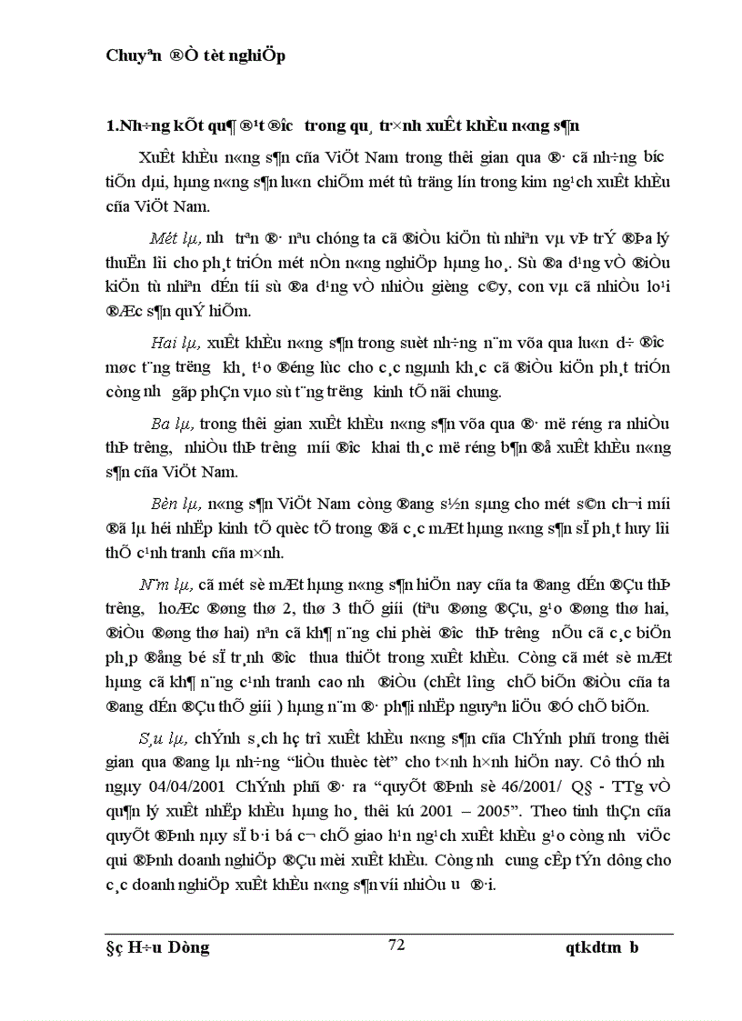 image for page Một số giải pháp nhằm thúc đẩy xuất khẩu các mặt hàng nông sản chủ lực của Việt Nam