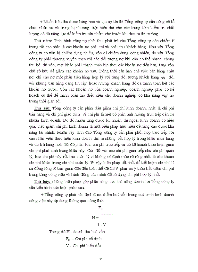 image for page Phân tích tình hình tài chính doanh nghiệp và những giải pháp chống suy thoái tại Tổng công ty chè Việt nam