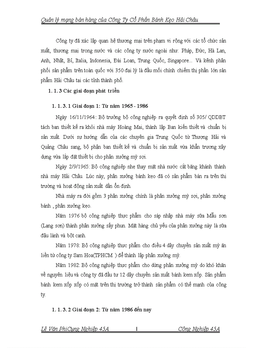 image for page Quản lý mạng bán hàng của Công Ty Cổ Phần bánh Kẹo Hải Châu