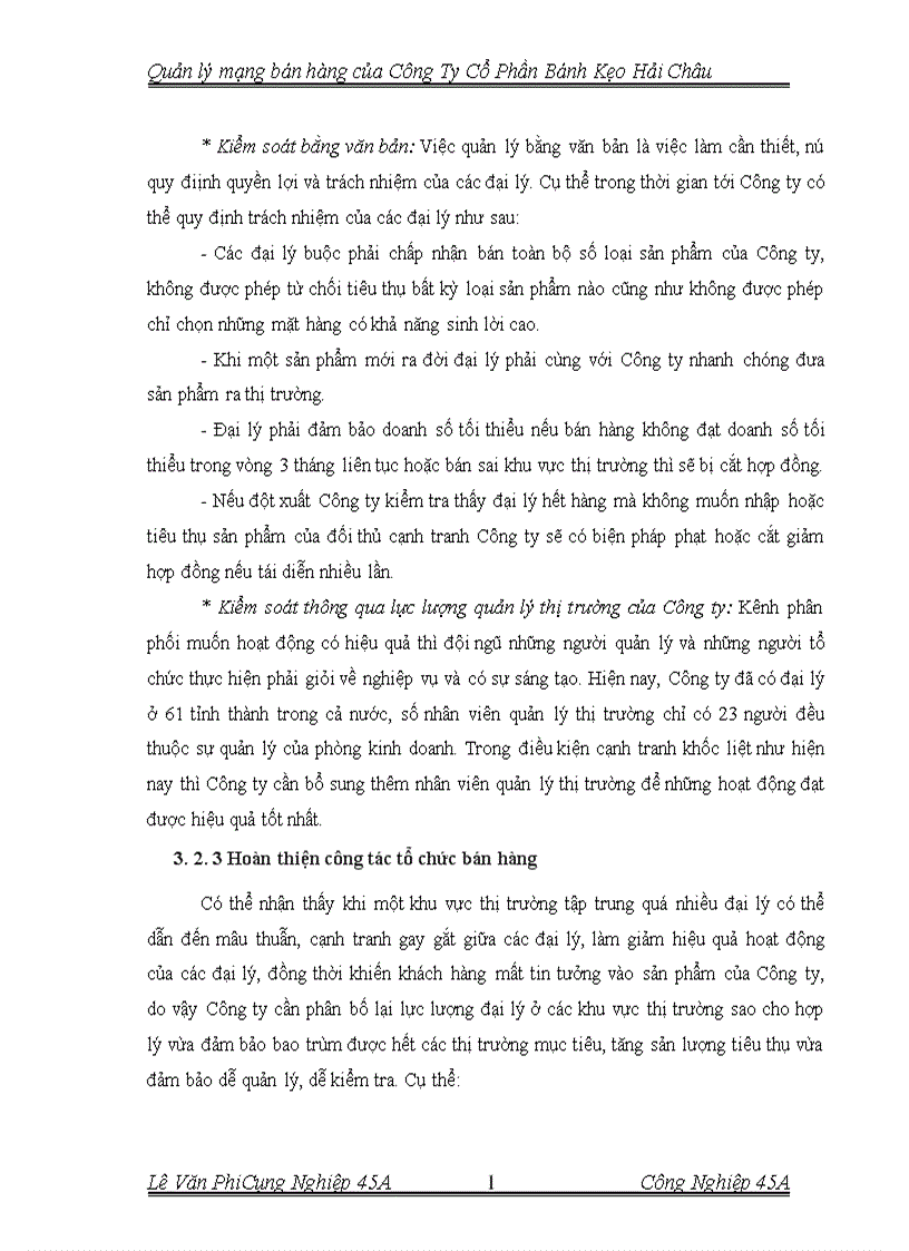 image for page Quản lý mạng bán hàng của Công Ty Cổ Phần bánh Kẹo Hải Châu