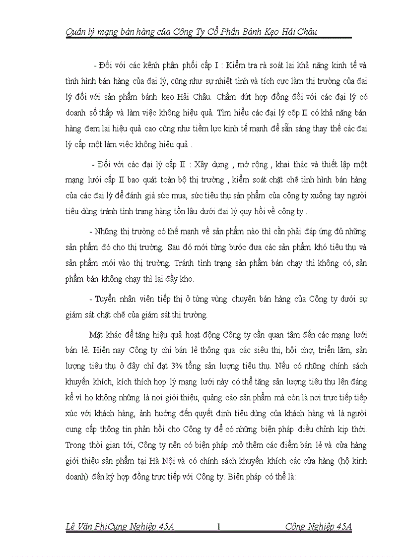 image for page Quản lý mạng bán hàng của Công Ty Cổ Phần bánh Kẹo Hải Châu