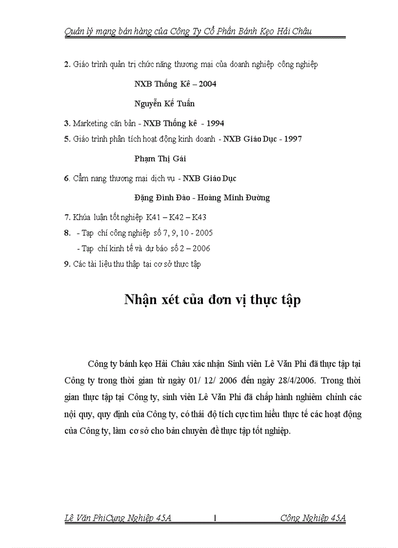 image for page Quản lý mạng bán hàng của Công Ty Cổ Phần bánh Kẹo Hải Châu