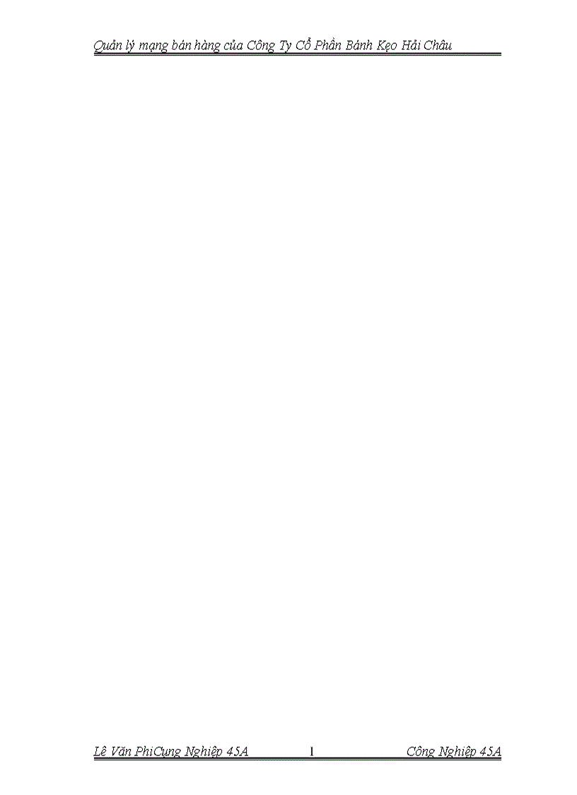 image for page Quản lý mạng bán hàng của Công Ty Cổ Phần bánh Kẹo Hải Châu