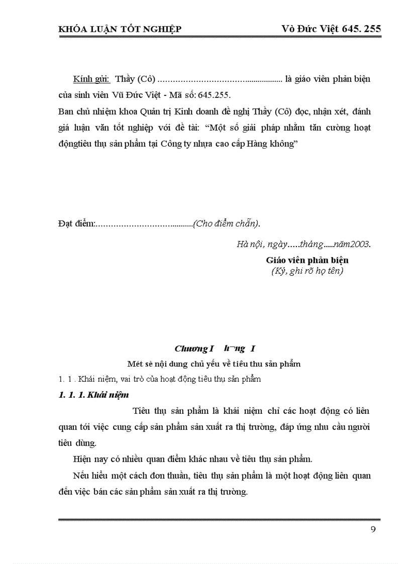 image for page Một số giải pháp nhằm tăng cường hoạt động tiêu thụ sản phẩm tại Công ty nhựa cao cấp Hàng không