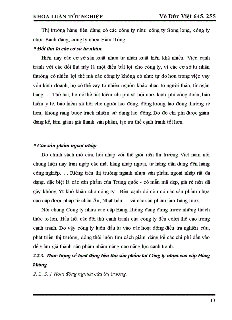 image for page Một số giải pháp nhằm tăng cường hoạt động tiêu thụ sản phẩm tại Công ty nhựa cao cấp Hàng không