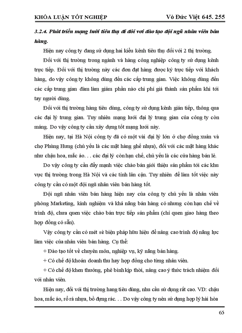 image for page Một số giải pháp nhằm tăng cường hoạt động tiêu thụ sản phẩm tại Công ty nhựa cao cấp Hàng không