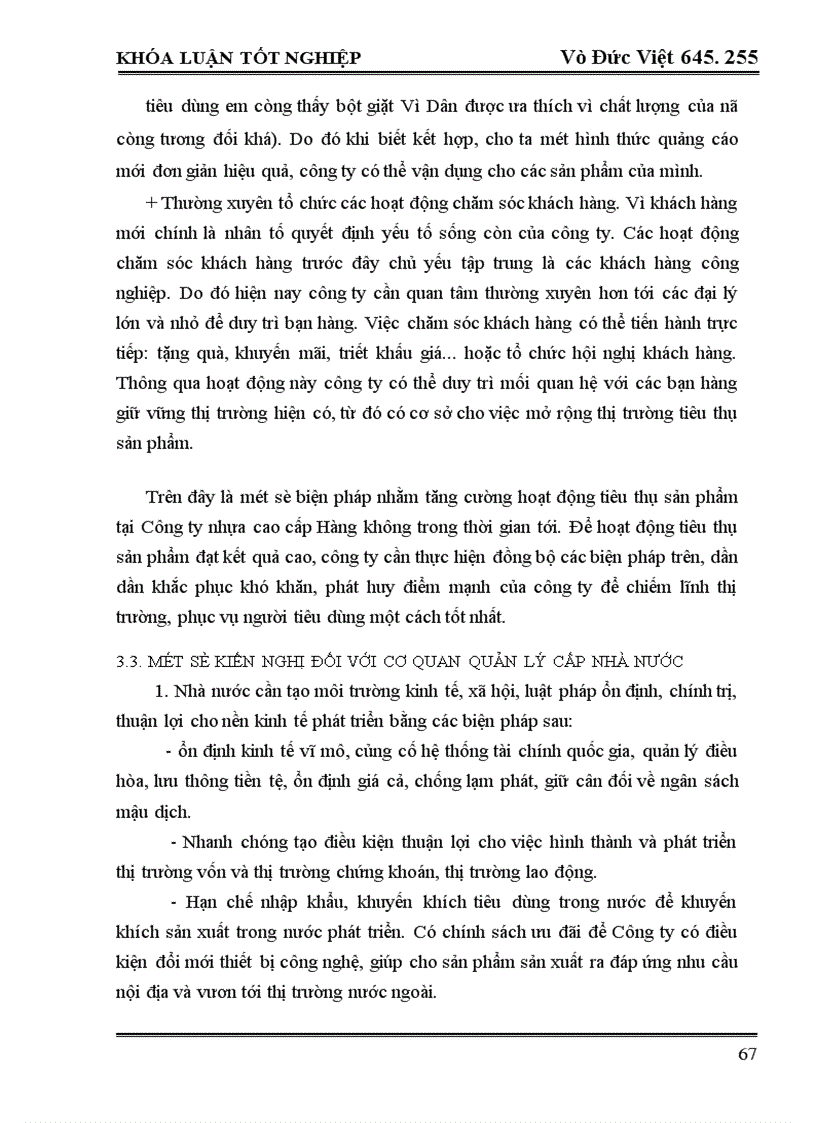 image for page Một số giải pháp nhằm tăng cường hoạt động tiêu thụ sản phẩm tại Công ty nhựa cao cấp Hàng không