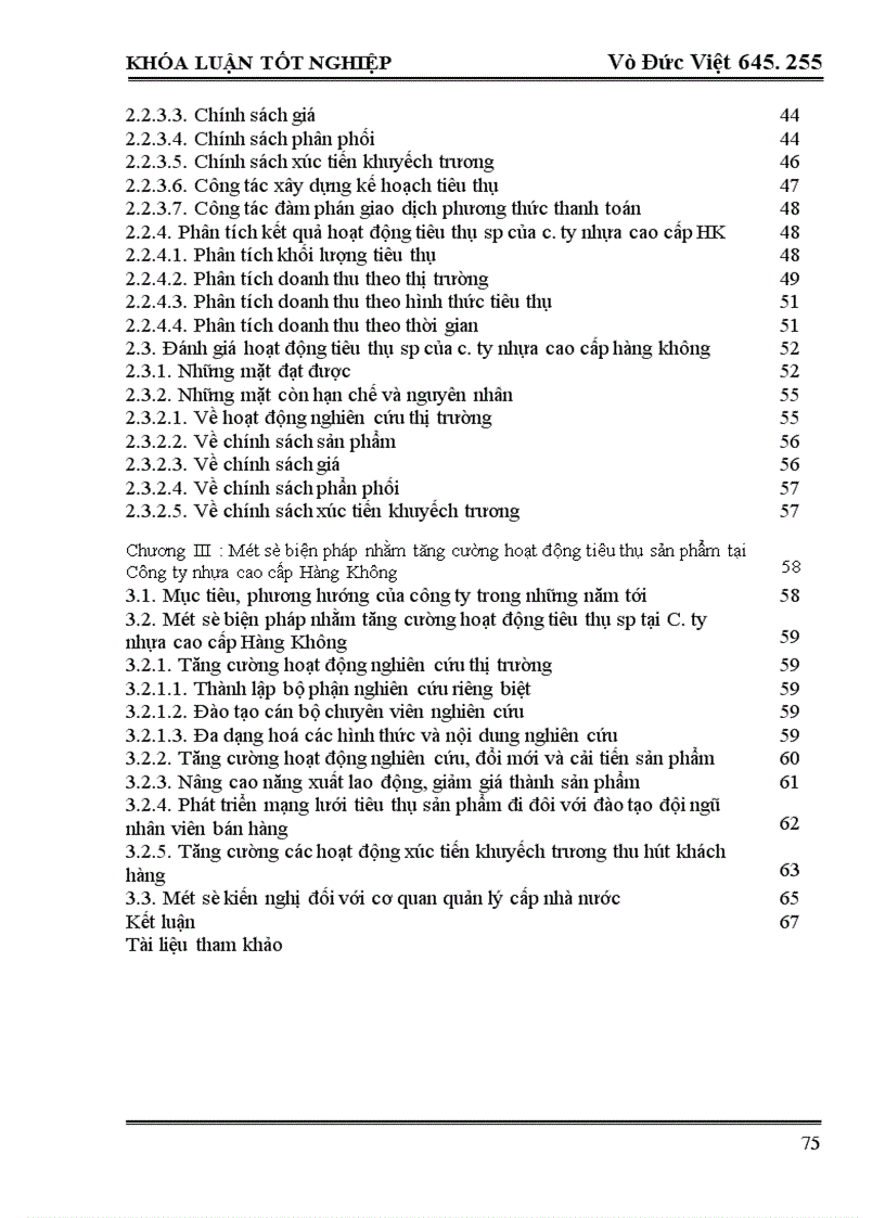 image for page Một số giải pháp nhằm tăng cường hoạt động tiêu thụ sản phẩm tại Công ty nhựa cao cấp Hàng không