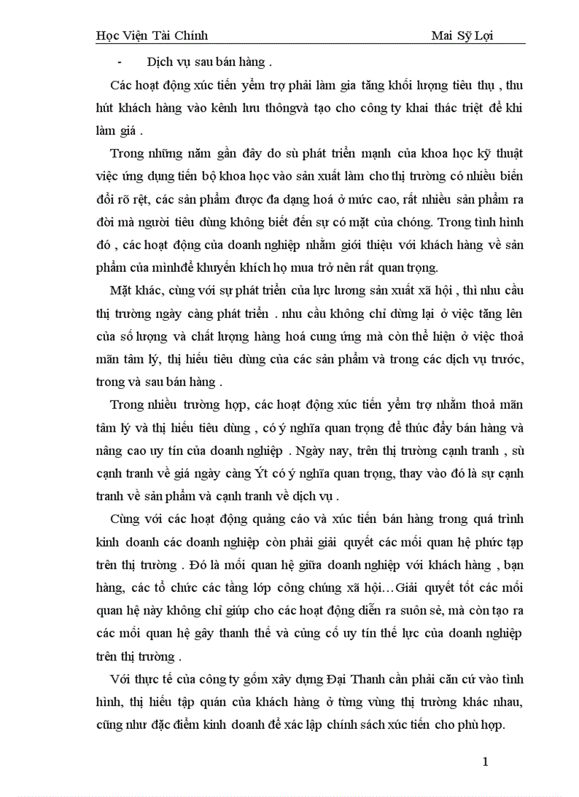 image for page Tiêu thụ sản phẩm phương hướng biện pháp thúc đẩy khả năng tiêu thụ và tăng doang thu tiêu thụ sản ở Công ty gốm xây dựng Đại Thanh