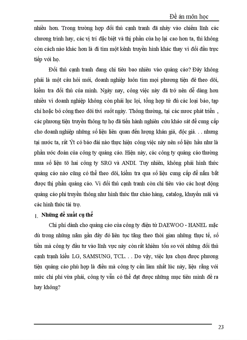 image for page Thực trạng việc sử dụng phương tiện quảng cáo trong hoạt động marketing sản phẩm điện tử của công ty Daewoo Hanel 1