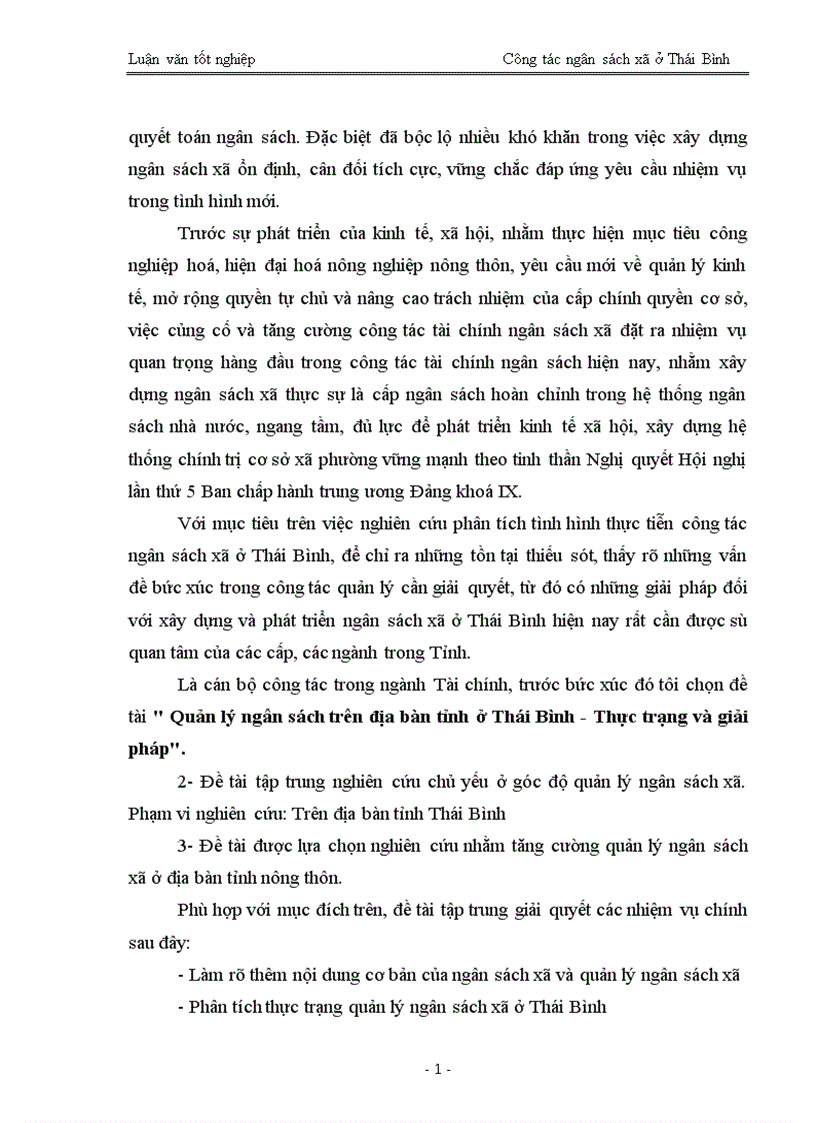 image for page Quản lý ngân sách trên địa bàn tỉnh ở Thái Bình Thực trạng và giải pháp