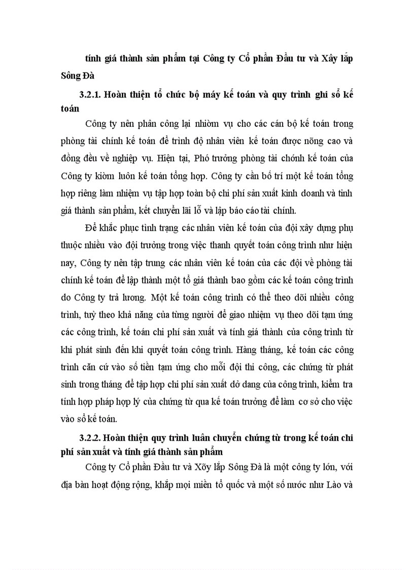 image for page Hoàn thiện kế toán chi phí sản xuất và tính giá thành sản phẩm xây lắp tại Công ty cổ phần Đầu tư và Xây lắp Sông Đà 1