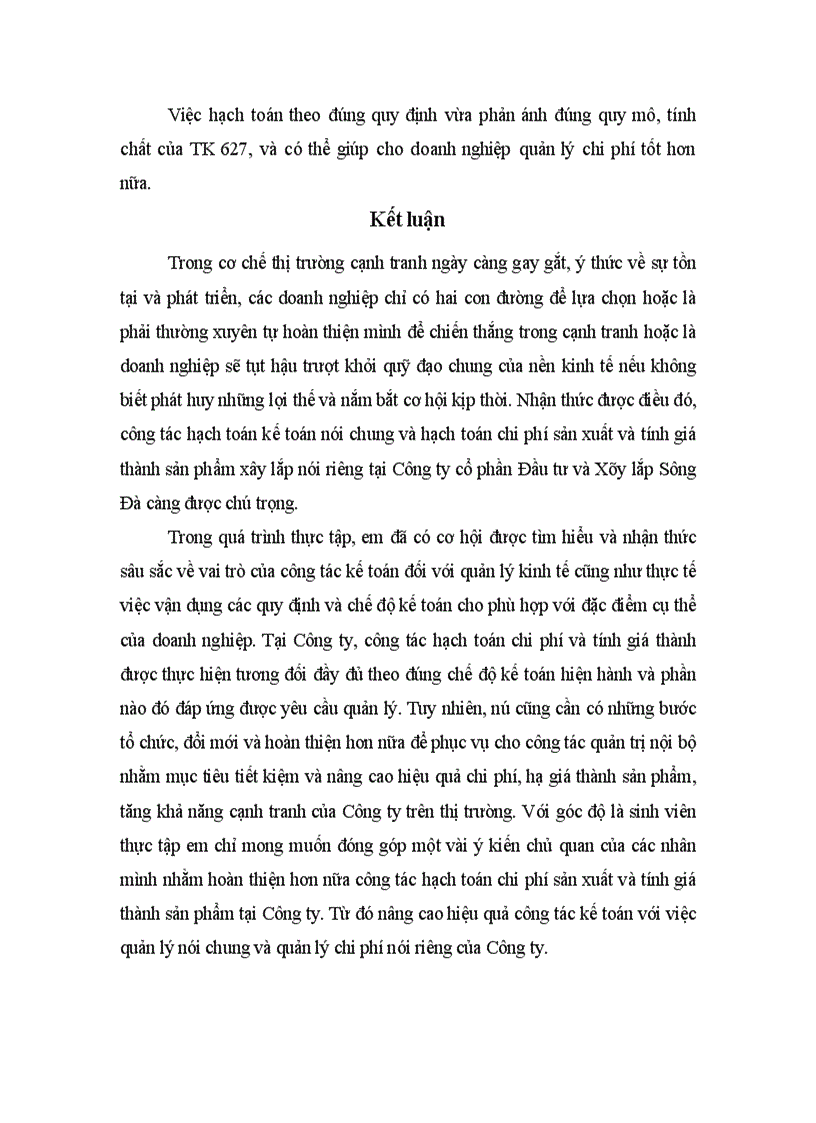 image for page Hoàn thiện kế toán chi phí sản xuất và tính giá thành sản phẩm xây lắp tại Công ty cổ phần Đầu tư và Xây lắp Sông Đà 1