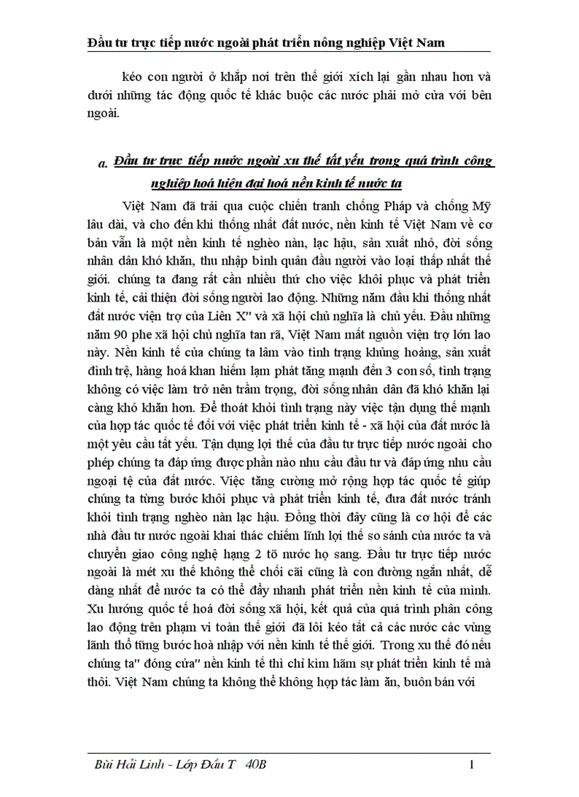 image for page Đầu tư trực tiếp nước ngoài phát triển nghành nông nghiệp Việt Nam thực trạng và giải pháp 1