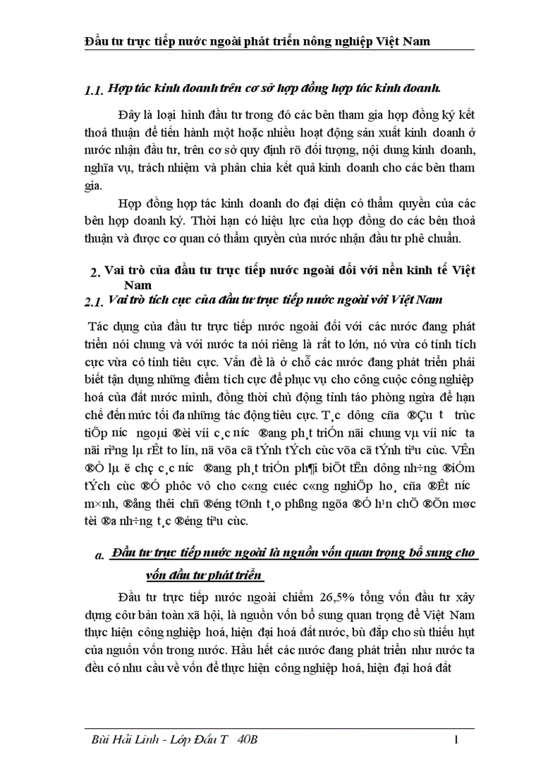 image for page Đầu tư trực tiếp nước ngoài phát triển nghành nông nghiệp Việt Nam thực trạng và giải pháp 1