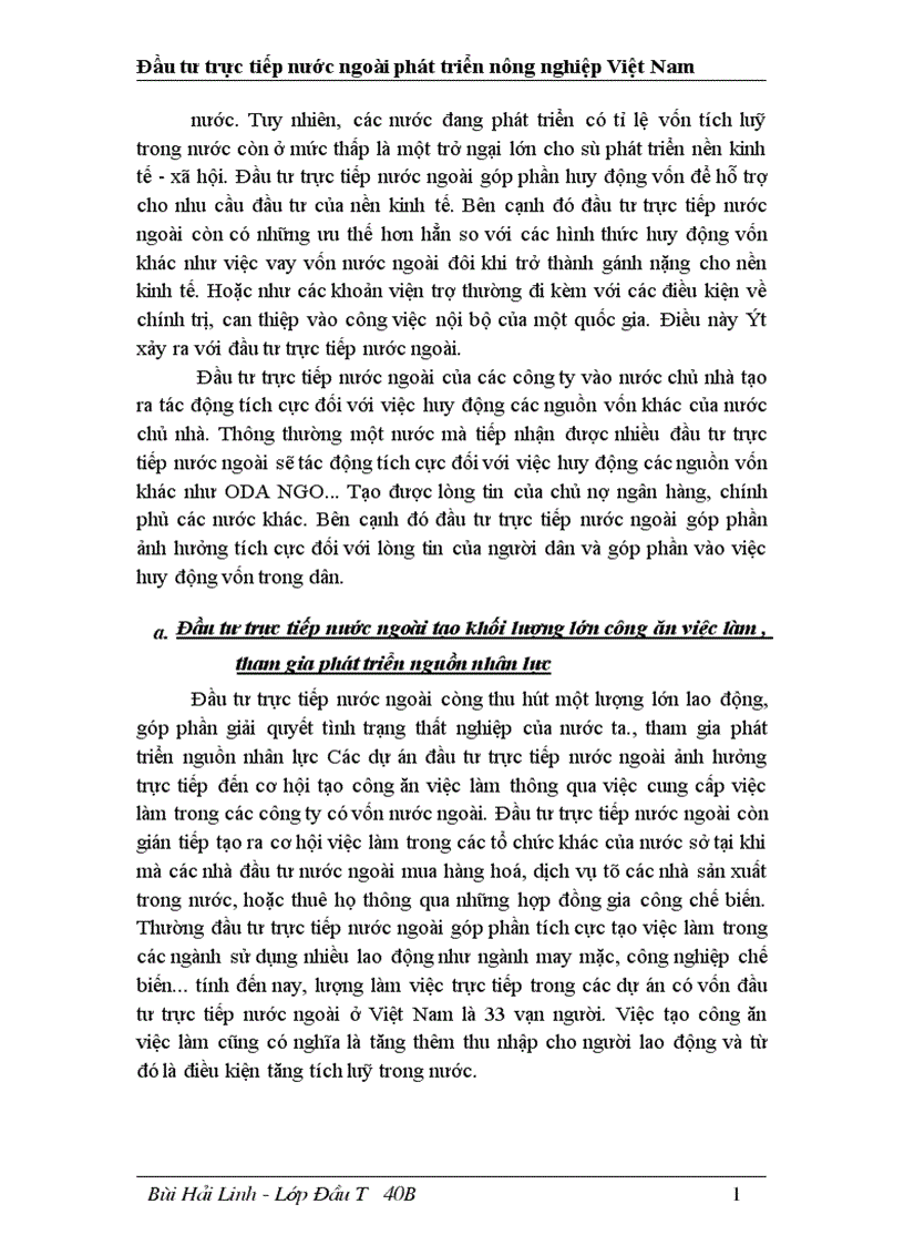 image for page Đầu tư trực tiếp nước ngoài phát triển nghành nông nghiệp Việt Nam thực trạng và giải pháp 1