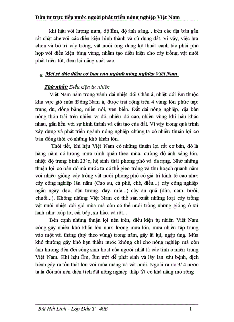 image for page Đầu tư trực tiếp nước ngoài phát triển nghành nông nghiệp Việt Nam thực trạng và giải pháp 1