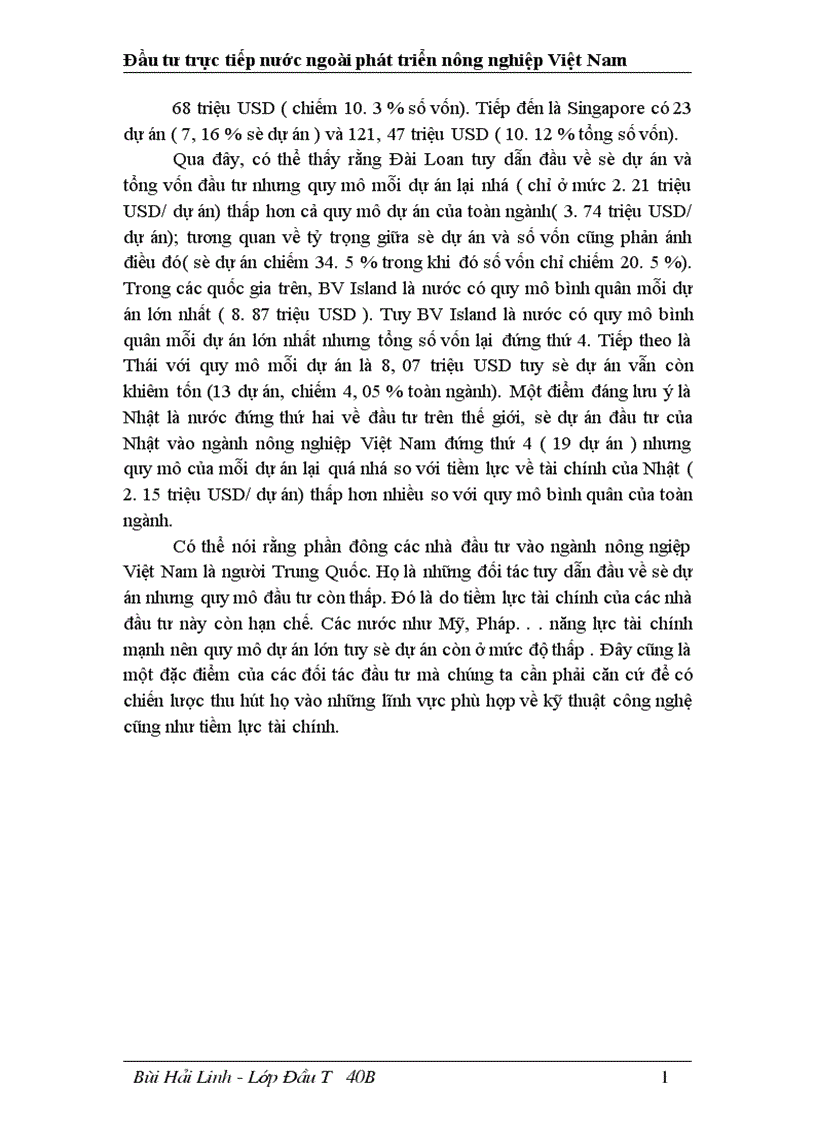 image for page Đầu tư trực tiếp nước ngoài phát triển nghành nông nghiệp Việt Nam thực trạng và giải pháp 1