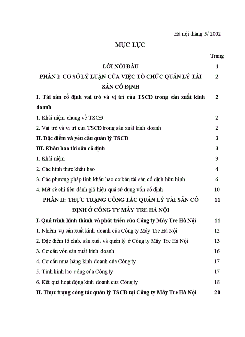 image for page Báo cáo thực tập tổng hợp của Công ty Mây Tre Hà Nội