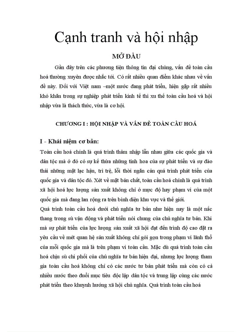 image for page Cạnh tranh và hội nhập