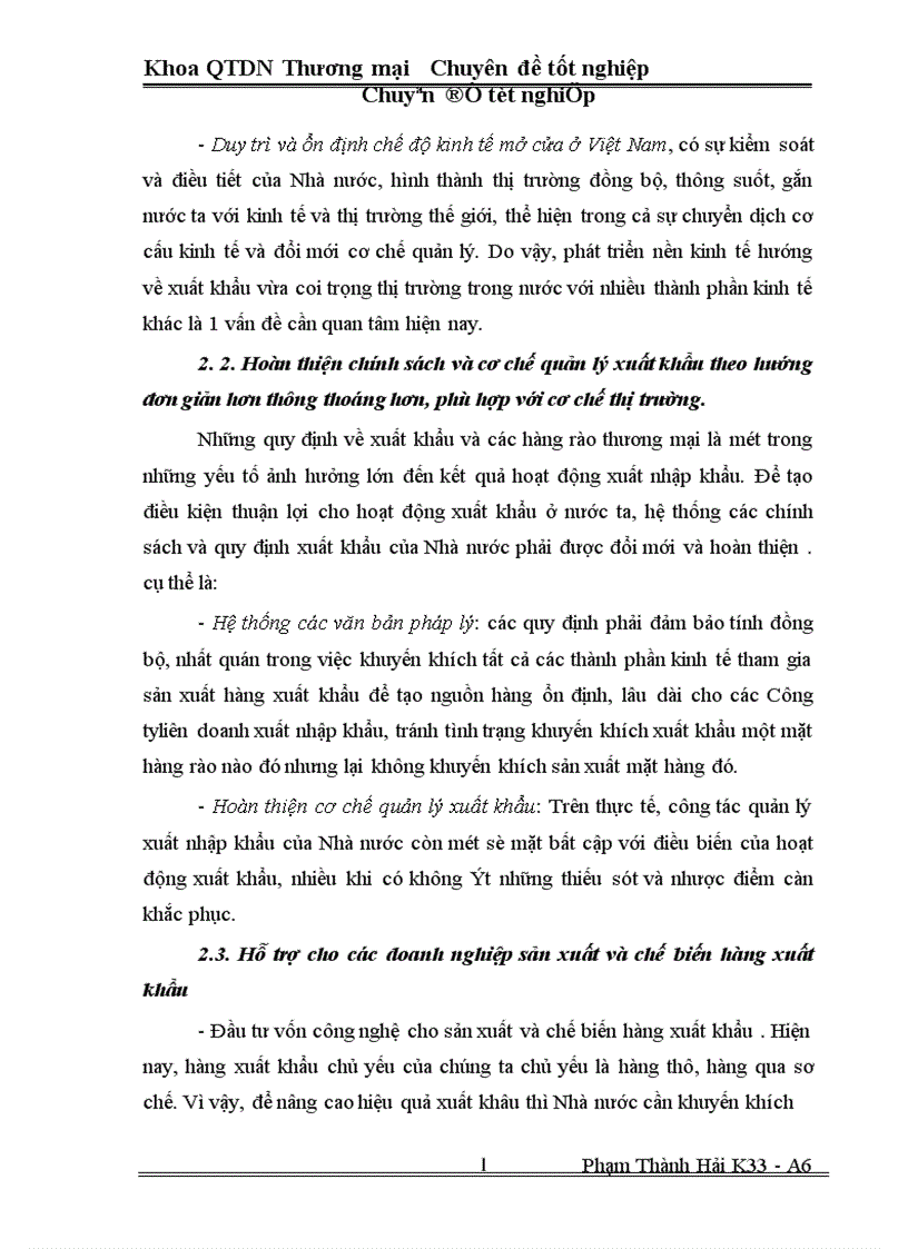 image for page Một số Biện pháp thúc đẩy hoạt động xuất khẩu ở Công ty xuất nhập khẩu Hà Tây 1