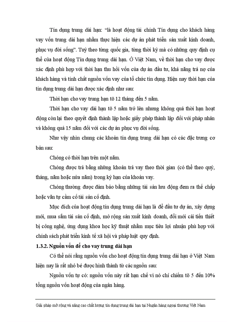 image for page Giải pháp nhằm nâng cao chất lượng tín dụng trung dài hạn tại Ngân hàng Ngoại thương Việt Nam 1