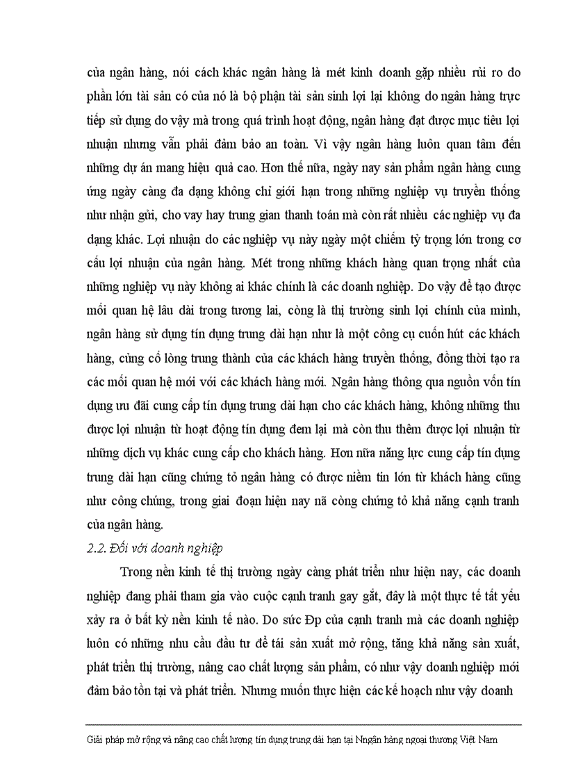 image for page Giải pháp nhằm nâng cao chất lượng tín dụng trung dài hạn tại Ngân hàng Ngoại thương Việt Nam 1