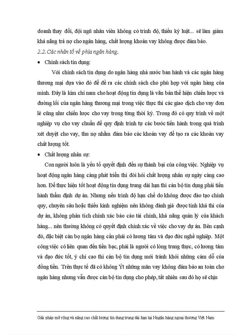 image for page Giải pháp nhằm nâng cao chất lượng tín dụng trung dài hạn tại Ngân hàng Ngoại thương Việt Nam 1