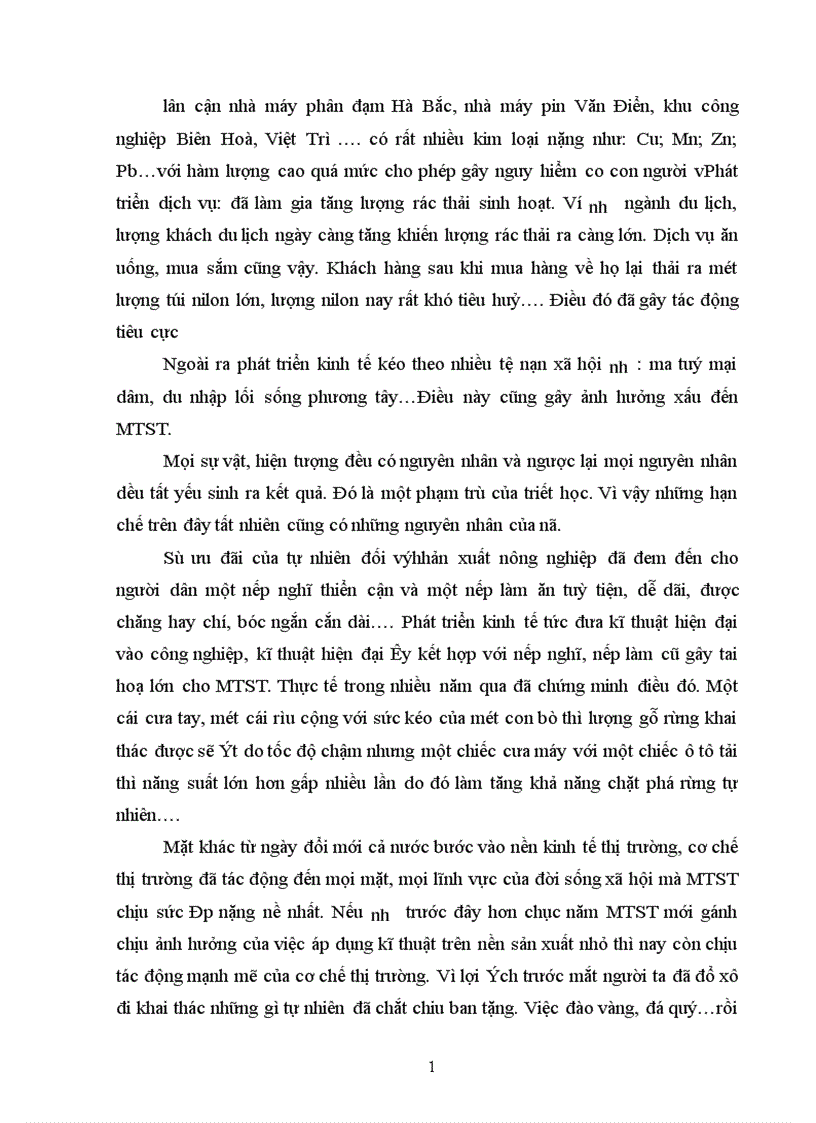 image for page Quan điểm và giải pháp của nước ta trong việc giải quyết mối quan hệ giữa phát triển kinh tế và bảo vệ MTST giai đoạn hiện nay