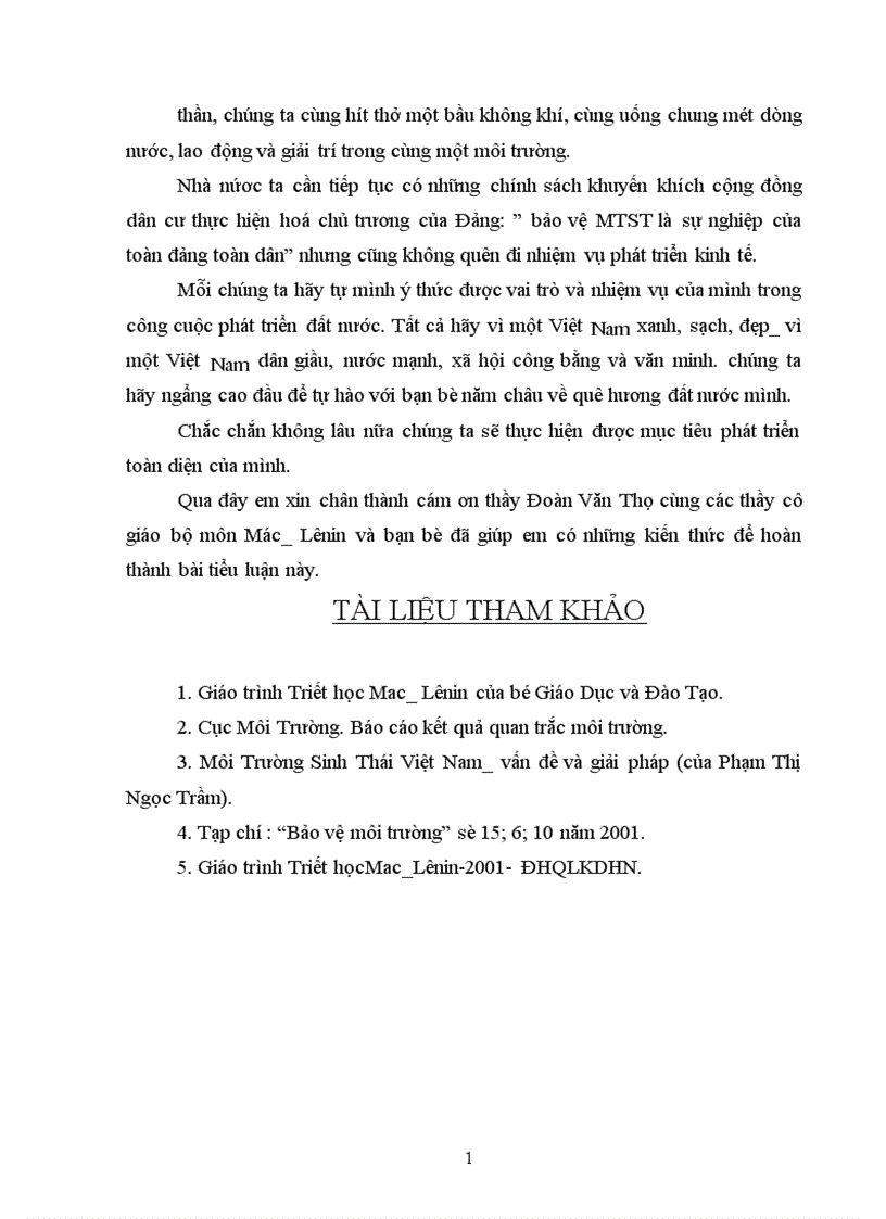 image for page Quan điểm và giải pháp của nước ta trong việc giải quyết mối quan hệ giữa phát triển kinh tế và bảo vệ MTST giai đoạn hiện nay