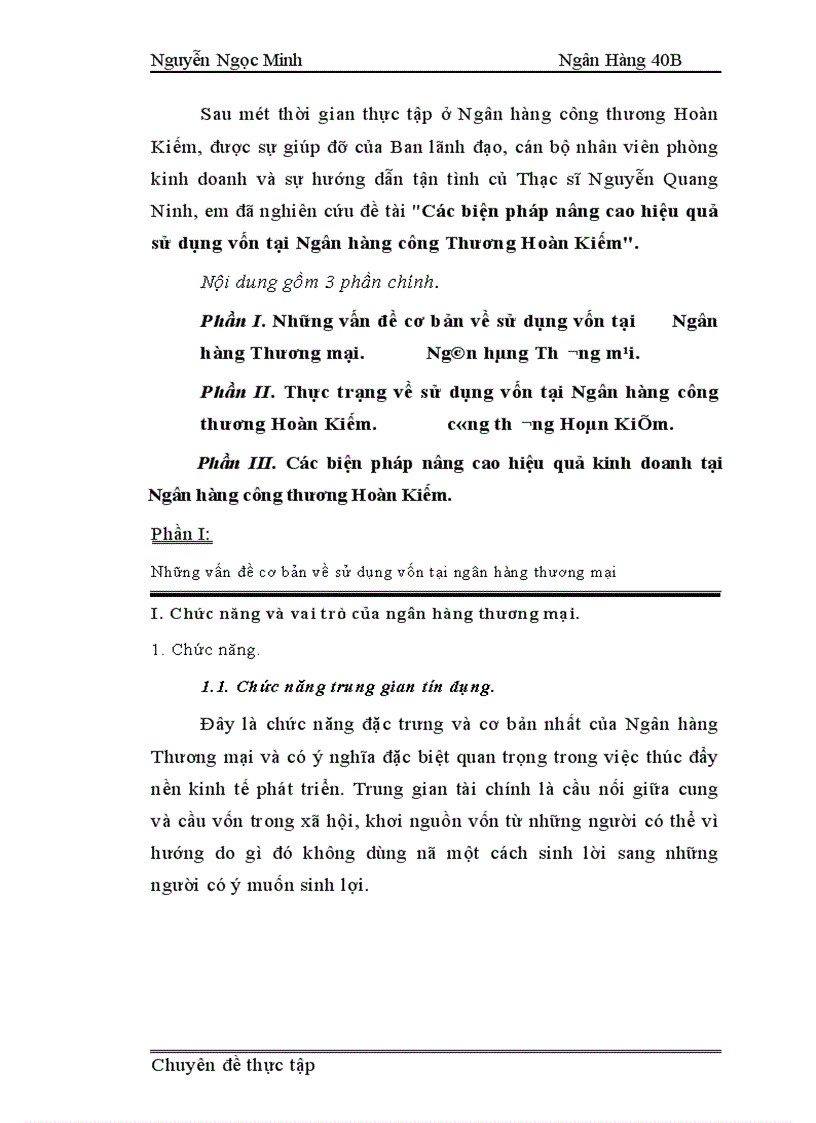 image for page Các biện pháp nâng cao hiệu quả sử dụng vốn tại Ngân hàng công Thương Hoàn Kiếm 1