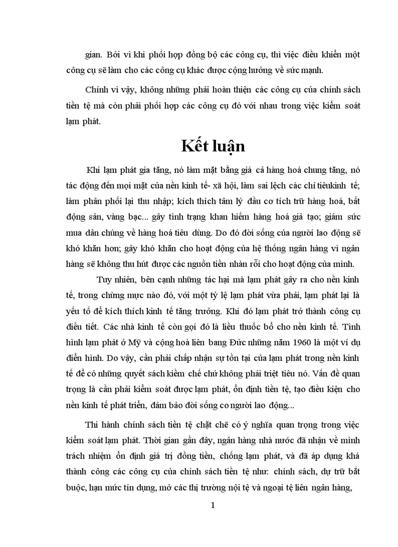 image for page Sử dụng chính sách tiền tệ nhằm kiểm soát lạm phát 1